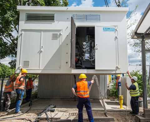 Installation de poste de ravitaillement en gaz naturel – projet : ARAL, Munich, Schenkendorfstraße